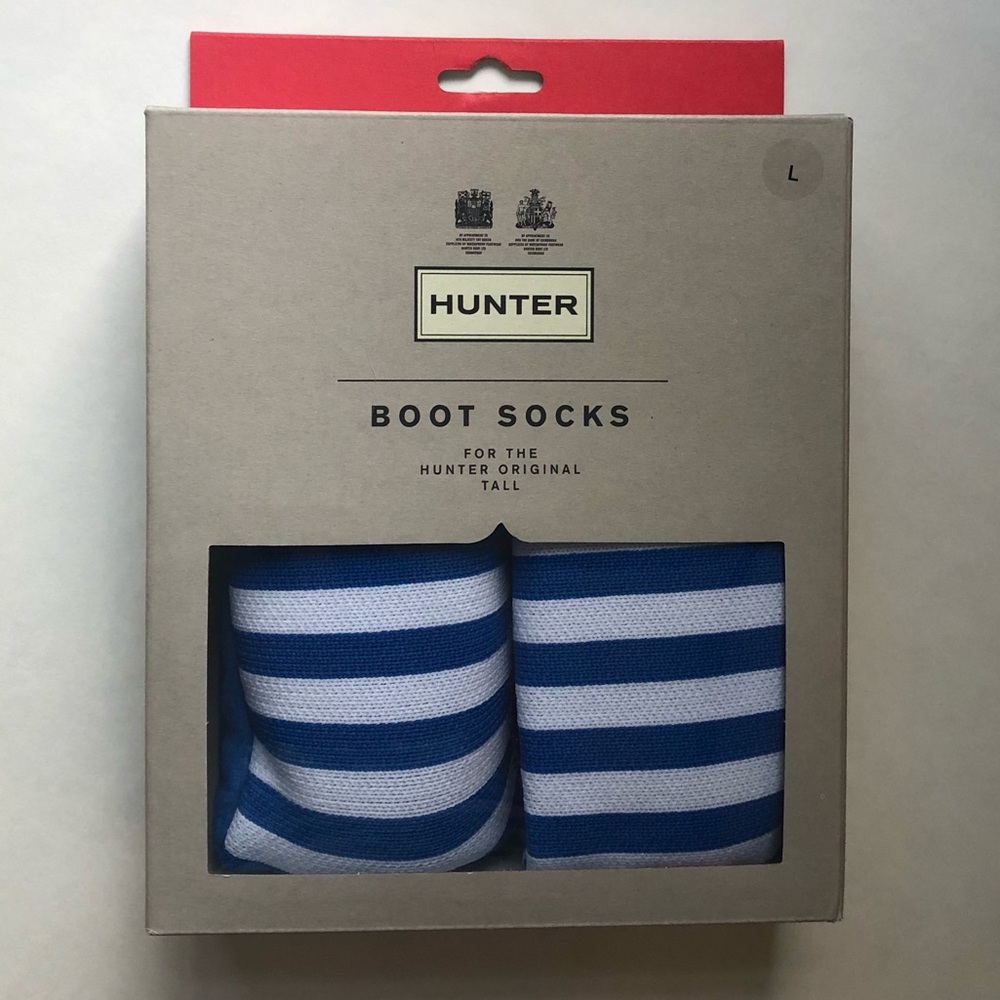 Hunter Original Tall stripe Cuff Boot Sock